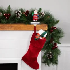 Northlight 6.25" Santa Claus With Tree And Present Christmas Stocking Holder -Northlight GUEST c4269c9e 63cb 4b71 a5c6 e64ae09a5e69