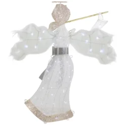 Northlight 36" LED Lighted Lace Angel With Flute Outdoor Christmas Decoration -Northlight GUEST c48b13a8 ae2f 4f69 bbd0 5735bb3860e9