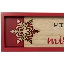 Northlight Framed "Meet Me Under The Mistletoe" Christmas Wall Decoration - 11.75" - Red -Northlight GUEST c501b859 3892 47e8 baf6 8095543f6882