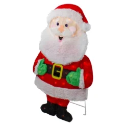 Northlight Lighted 2D Chenille Santa Outdoor Christmas Decoration - 32" - Warm White Lights -Northlight GUEST c71d5d44 943b 4b99 99fc 83899fe9f503