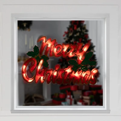 Northlight Lighted Merry Christmas Window Silhouette - 16.5" 4 Northlight Lighted Merry Christmas Window Silhouette - 16.5" - Image 2