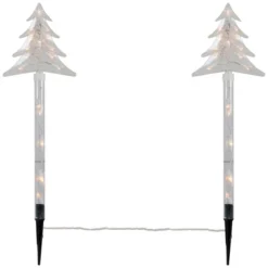 Northlight Lighted Tree Christmas Outdoor Pathway Markers - 26.5" - Set Of 4 -Northlight GUEST cb7e07fe 8846 4865 b5c1 109752f1633c