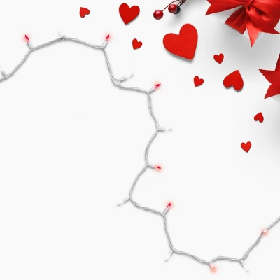 Northlight 100ct LED Mini Christmas String Lights Red/White - 33' White Wire 4 Northlight 100ct LED Mini Christmas String Lights Red/White - 33' White Wire - Image 2