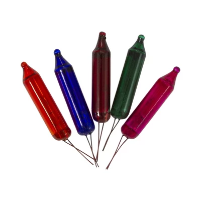 Northlight Mini Christmas Replacement Bulbs - 6 Volts - Multicolor - Pack Of 5 4 Northlight Mini Christmas Replacement Bulbs - 6 Volts - Multicolor - Pack Of 5 - Image 2