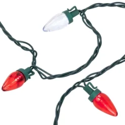 Northlight 25ct Red And Pure White LED C7 Christmas Lights - 16ft Green Wire -Northlight GUEST cee6d5b5 be26 4d81 919d 4b4832b0af12
