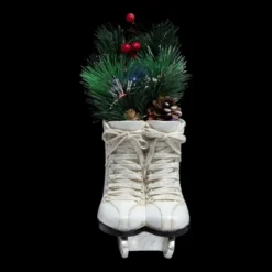 Northlight LED Lighted Ice Skates With Floral Arrangement Christmas Decoration - 12" -Northlight GUEST cfb39e42 ed11 4956 9707 a2e34d7f2ab5