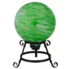 Northlight 10" Green And White Swirls Outdoor Garden Gazing Ball 2 Northlight 10" Green And White Swirls Outdoor Garden Gazing Ball -Northlight GUEST d07c8fc4 5ae5 4e9b ab50 f6e793966706