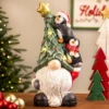 Northlight Lighted Gnome With Penguins Christmas Decoration -17" - Clear LED Lights -Northlight GUEST d11f55f6 b588 404d 966c 85730dbae1d0