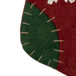 Northlight 20" Green And Red Snowflake Christmas Stocking With Blanket Stitching -Northlight GUEST d132be34 d567 453c 82de b1e7267ee06b