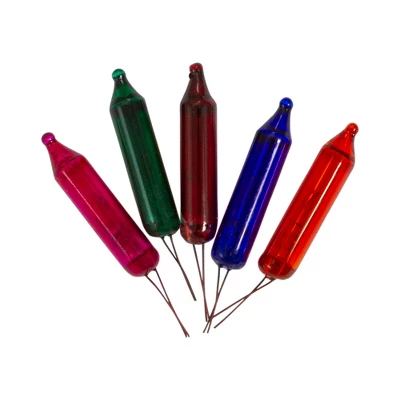 Northlight Mini Christmas Replacement Bulbs - 6 Volts - Multicolor - Pack Of 5 3 Northlight Mini Christmas Replacement Bulbs - 6 Volts - Multicolor - Pack Of 5