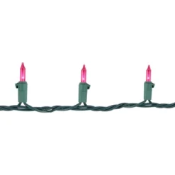 Northlight Mini Incandescent Christmas Lights - Pink - 20.25' Green Wire - 100ct -Northlight GUEST d3cf05af 03d9 44aa 99d3 906580cf54c4