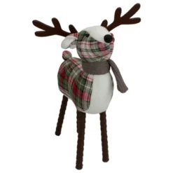 Northlight Standing Plaid Reindeer Christmas Decoration - 13.5" - Red, Green And Brown -Northlight GUEST d43dd76a b25f 4e62 abe1 46fd3e5f6f2c