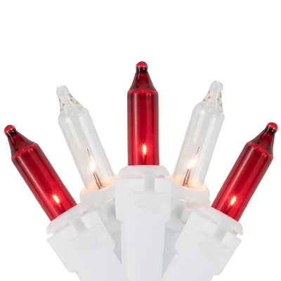 Northlight Mini Icicle Incandescent Christmas Lights - Red And Clear - 5.75' White Wire - 100ct 3 Northlight Mini Icicle Incandescent Christmas Lights - Red And Clear - 5.75' White Wire - 100ct