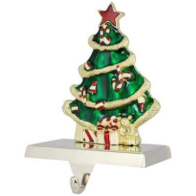 Northlight Decorated Christmas Tree Metal Stocking Holder - 6" 6 Northlight Decorated Christmas Tree Metal Stocking Holder - 6" - Image 4