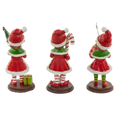 Northlight Standing Christmas Elves Stocking Holders - 8.5" - Set Of 3 6 Northlight Standing Christmas Elves Stocking Holders - 8.5" - Set Of 3 - Image 4
