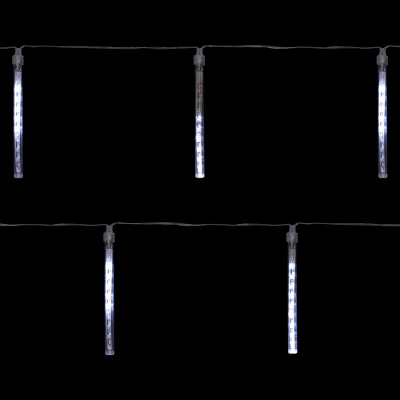 Northlight LED Dripping Icicle Christmas Tube Lights - White - 14.25' Clear Wire - 10ct 3 Northlight LED Dripping Icicle Christmas Tube Lights - White - 14.25' Clear Wire - 10ct