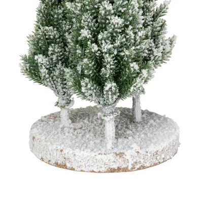 Northlight Frosted Trio Of Pine Trees Christmas Decoration - 8" - Unlit 6 Northlight Frosted Trio Of Pine Trees Christmas Decoration - 8" - Unlit - Image 4