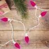 Northlight 25 Count Pink LED C9 Christmas Lights, 16 Ft White Wire -Northlight GUEST d879bc5f 82ed 4c3c b9f4 9809ad5e18f7