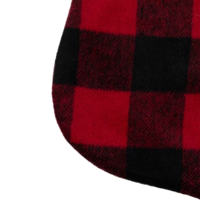Northlight 23" Black And Red Rustic Buffalo Plaid Christmas Stocking 7 Northlight 23" Black And Red Rustic Buffalo Plaid Christmas Stocking - Image 5