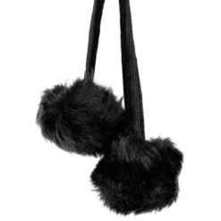 Northlight Sable Faux Fur Christmas Stocking With Pom Poms - 20.5" - Black -Northlight GUEST daa93a98 7285 4d2e a1b1 90aaadc68256