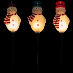 Northlight Lighted Snowmen Christmas Outdoor Pathway Markers - 16" - Set Of 3 -Northlight GUEST db6dec4f 1e32 4646 9090 007574b62c84