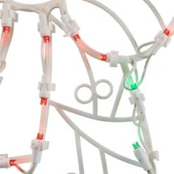 Northlight LED Lighted Wreath Window Silhouette Christmas Decoration - 16" - Red And Green -Northlight GUEST dc68744a d3d0 45b1 8b48 6999090ce771