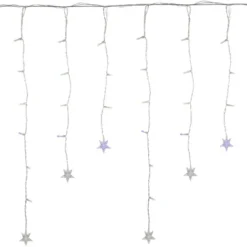 Northlight LED Stars Mini Icicle Christmas Lights - Multi-Color - 29.5' Clear Wire - 400ct