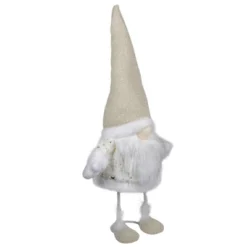 Northlight Gnome With Stars And Faux Fur Sweater Christmas Decoration - 17" - White And Cream -Northlight GUEST dd325881 09f2 4df6 a3db df842543d621