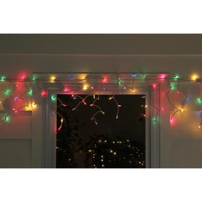 Northlight Mini Icicle Incandescent Christmas Lights - Multi-color - 5.75' White Wire - 100ct 4 Northlight Mini Icicle Incandescent Christmas Lights - Multi-color - 5.75' White Wire - 100ct - Image 2