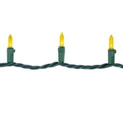 Northlight Mini Christmas Lights - Yellow - 20.25' Green Wire - 100ct -Northlight GUEST ddc848d3 12a4 47a3 9cf6 1696ad5c1444