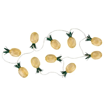 Northlight 10 B/O LED Warm White Gold Pineapple String Lights - 3' Clear Wire 6 Northlight 10 B/O LED Warm White Gold Pineapple String Lights - 3' Clear Wire - Image 4