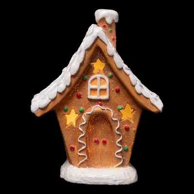 Northlight LED Lighted Gingerbread House With Star Windows Christmas Decoration - 7.25" 4 Northlight LED Lighted Gingerbread House With Star Windows Christmas Decoration - 7.25" - Image 2