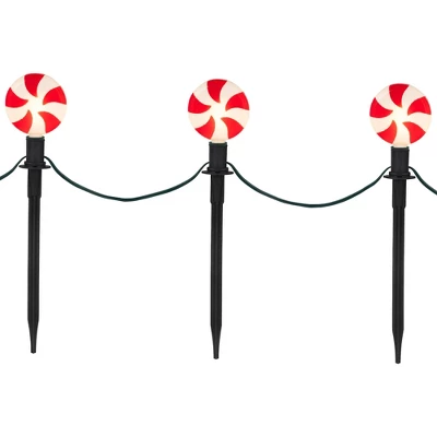 Northlight LED Lighted Peppermint Outdoor Christmas Pathway Markers - 14.5" - Set Of 4 6 Northlight LED Lighted Peppermint Outdoor Christmas Pathway Markers - 14.5" - Set Of 4 - Image 4