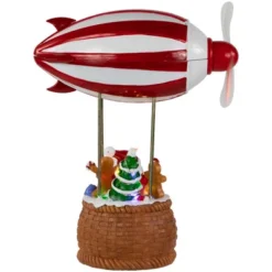 Northlight Musical And Animated Blimp And Santa Christmas Decoration - 8.5" - Red And White -Northlight GUEST deb42b36 4760 424e ac1c 2430a08c35a9
