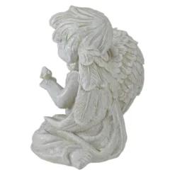 Northlight 6" Ivory Sitting Angel With Bird Outdoor Garden Statue -Northlight GUEST df4d346c 3ff0 4f63 840f 9a91c7a94006