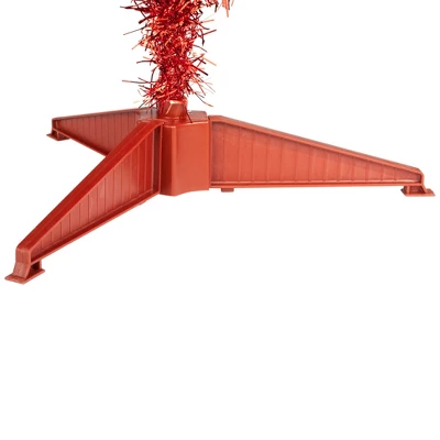Northlight Artificial Tinsel Christmas Tree - 4' - Red - Unlit 7 Northlight Artificial Tinsel Christmas Tree - 4' - Red - Unlit - Image 5