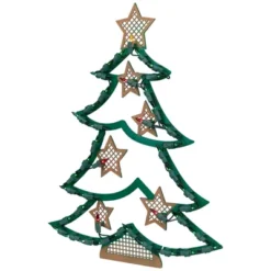 Northlight Lighted Christmas Tree With Stars Window Silhouette - 17.75" -Northlight GUEST e0319ccd 3309 42f2 b2c4 4cc6905e261d