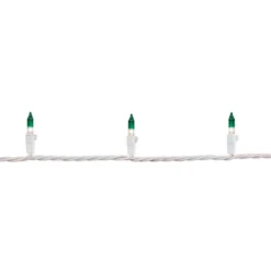 Northlight Mini Christmas Light Set - Clear With Green Tip - 10' White Wire - 50ct -Northlight GUEST e0684ecf 5772 4fb3 a392 343afeec6d6e