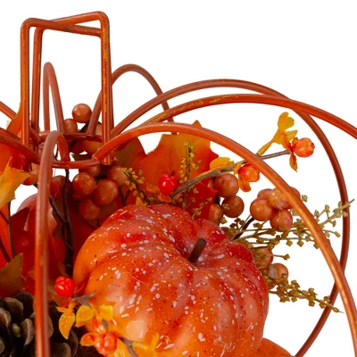 Northlight 12" Autumn Harvest Maple Leaf And Berry Pumpkin Tabletop Centerpiece 3 Northlight 12" Autumn Harvest Maple Leaf And Berry Pumpkin Tabletop Centerpiece