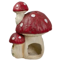 Northlight 18" Red And Beige Mushroom House Outdoor Garden Statue -Northlight GUEST e1187e27 6913 48fc 9717 91ef26ee6685