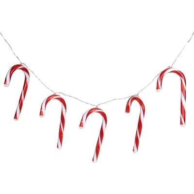 Northlight 7ct Red And White Candy Cane Christmas Lights - 4.5ft Clear Wire 5 Northlight 7ct Red And White Candy Cane Christmas Lights - 4.5ft Clear Wire - Image 3