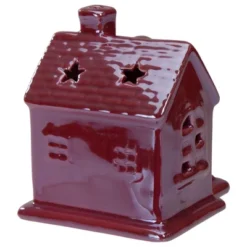 Northlight Ceramic House With Star Cutouts Christmas Decoration - 4" -Northlight GUEST e1cab4ea 1d3f 475e 906d 7625489b0f20