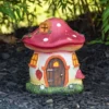 Northlight 6.25" Red Mushroom House Outdoor Garden Statue -Northlight GUEST e1eced47 4ac7 484b ba73 8af0d612a96a