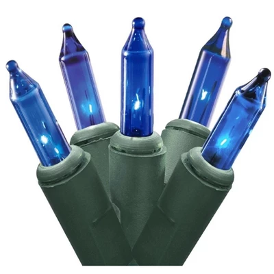 Northlight Mini Net Style Incandescent Christmas Lights - 2' X 8' - Blue - Green Wire 3 Northlight Mini Net Style Incandescent Christmas Lights - 2' X 8' - Blue - Green Wire