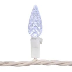 Northlight Patriotic LED C6 Faceted Christmas Lights - Red, White And Blue - 16.5' White Wire - 50ct -Northlight GUEST e311ccc3 d621 49c2 a5ce 8c633249d640