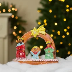 Northlight Glitter Dusted Gingerbread Holy Family Christmas Nativity Decoration - 8" -Northlight GUEST e387bbeb 0953 4563 8cb8 13bac1d83f15