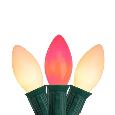 Northlight Opaque C9 Candy Cane Christmas String Lights - White And Red - 24' Green Wire - 25ct 3 Northlight Opaque C9 Candy Cane Christmas String Lights - White And Red - 24' Green Wire - 25ct