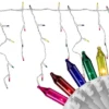 Northlight Mini Incandescent Icicle Christmas Lights - Multi-color - 8.75' White Wire - 150ct