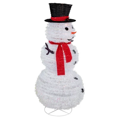Northlight 4' Lighted Pop-Up Snowman Outdoor Christmas Decoration 6 Northlight 4' Lighted Pop-Up Snowman Outdoor Christmas Decoration - Image 4