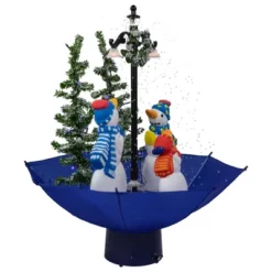 Northlight 30" Lighted Musical Snowing Snowman Family In Umbrella Base Christmas Decoration -Northlight GUEST e72977de caeb 415a 8b6a 89336c57dd94